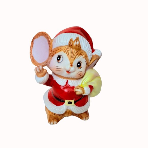 Homco Christmas Mouse Figurines Set Of 3 Anthropomorphic VTG Retro Holiday Decor - Picture 13 of 15